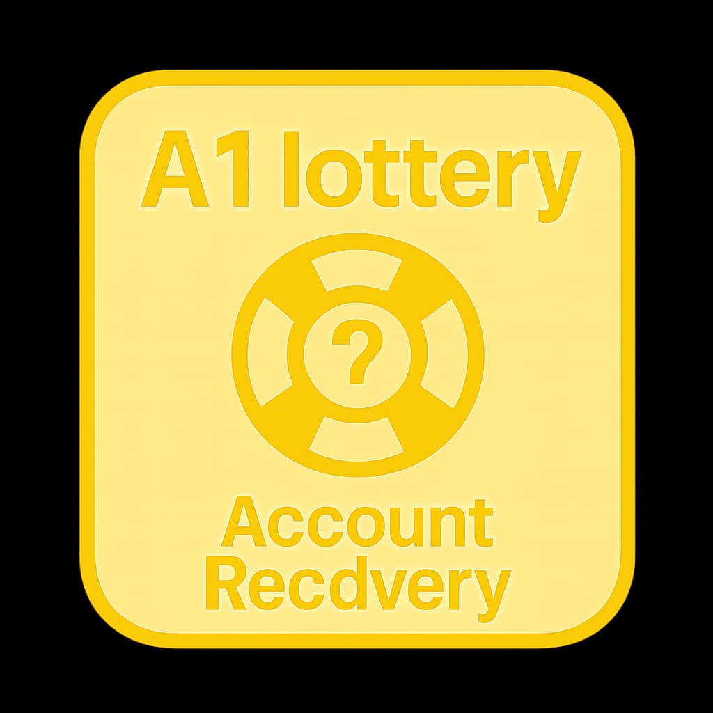 An icon symbolizing A1 lottery Account Recovery, featuring clean typography.