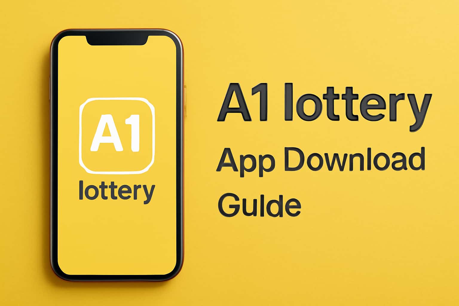 A professional depiction of the A1 lottery app download process with a focus on device compatibility and user guidance.