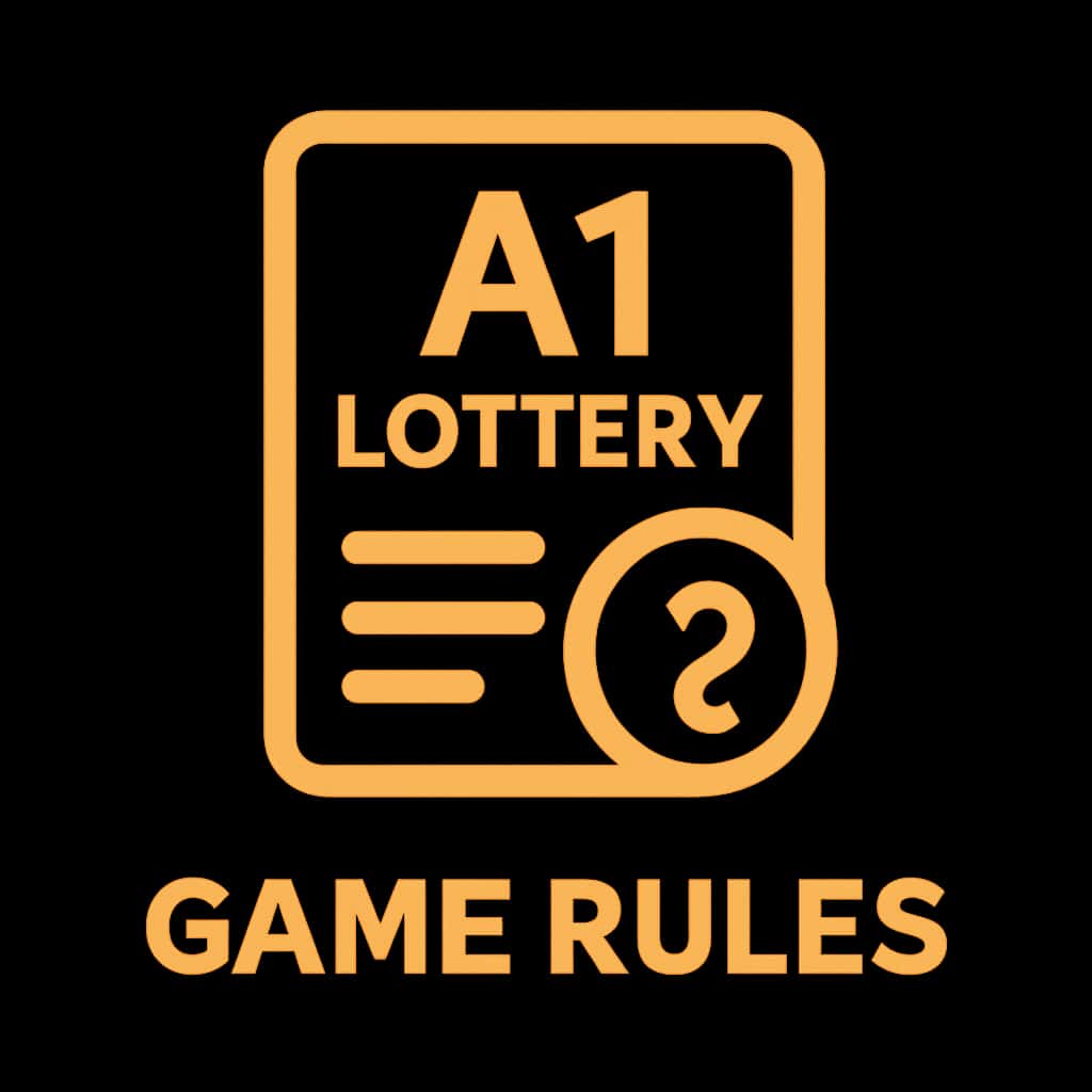 An icon representing A1 lottery game rules designed to serve as a helpful resource.