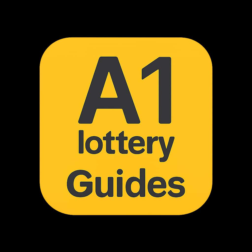 An icon representing A1 lottery Guides, designed in a professional style with clear text.
