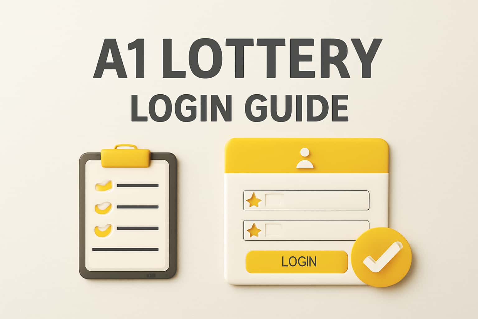 A visually appealing representation of the A1 lottery Login Guide with a focus on user security.