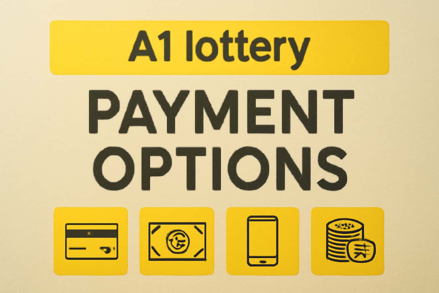An informative graphic depicting various payment options for A1 lottery.