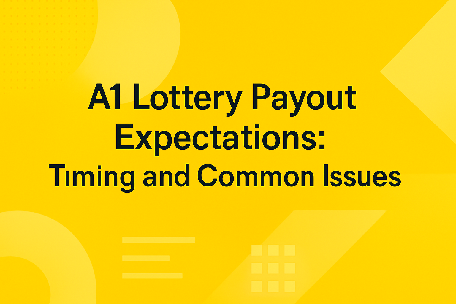 An informational scene depicting the management of A1 lottery settings.