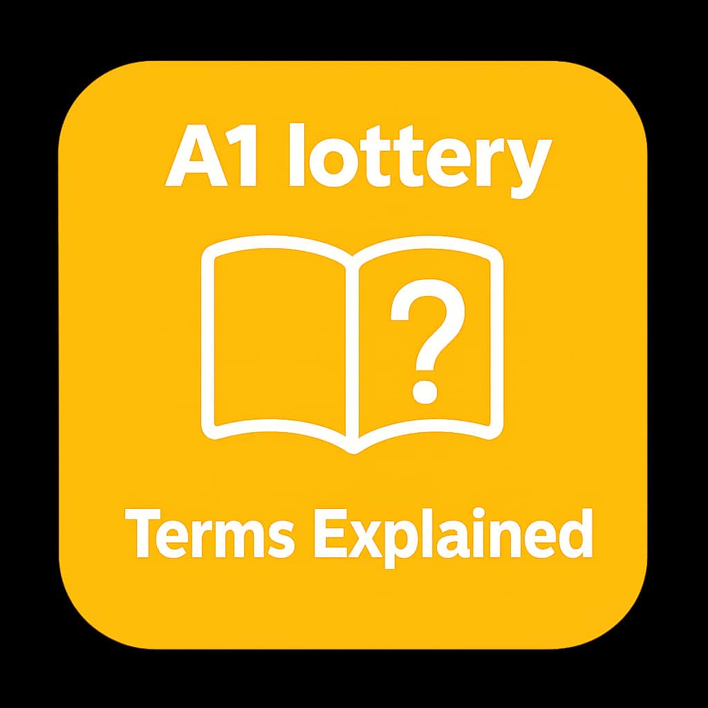A badge symbolizing the A1 lottery Terms Explained guidance.