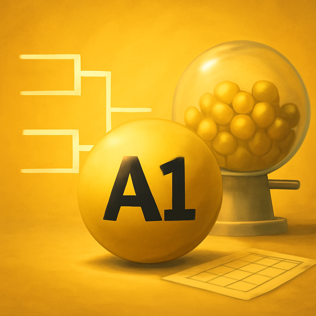 Icon representing the initiation guide for A1 lottery.