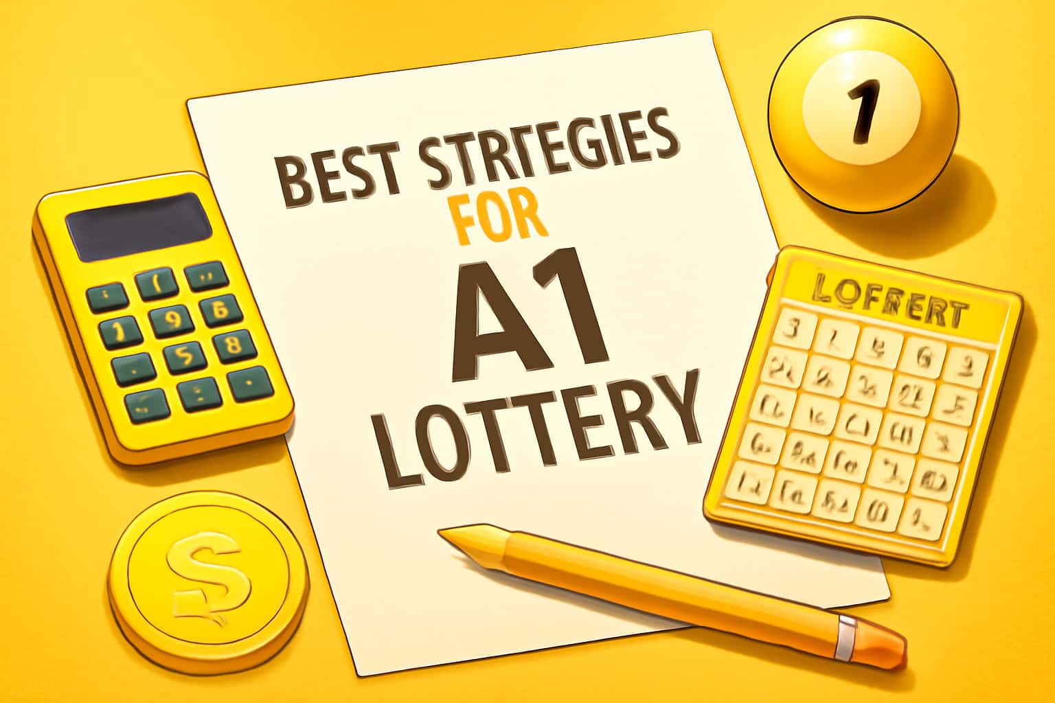 Informational scene depicting strategies for A1 lottery.