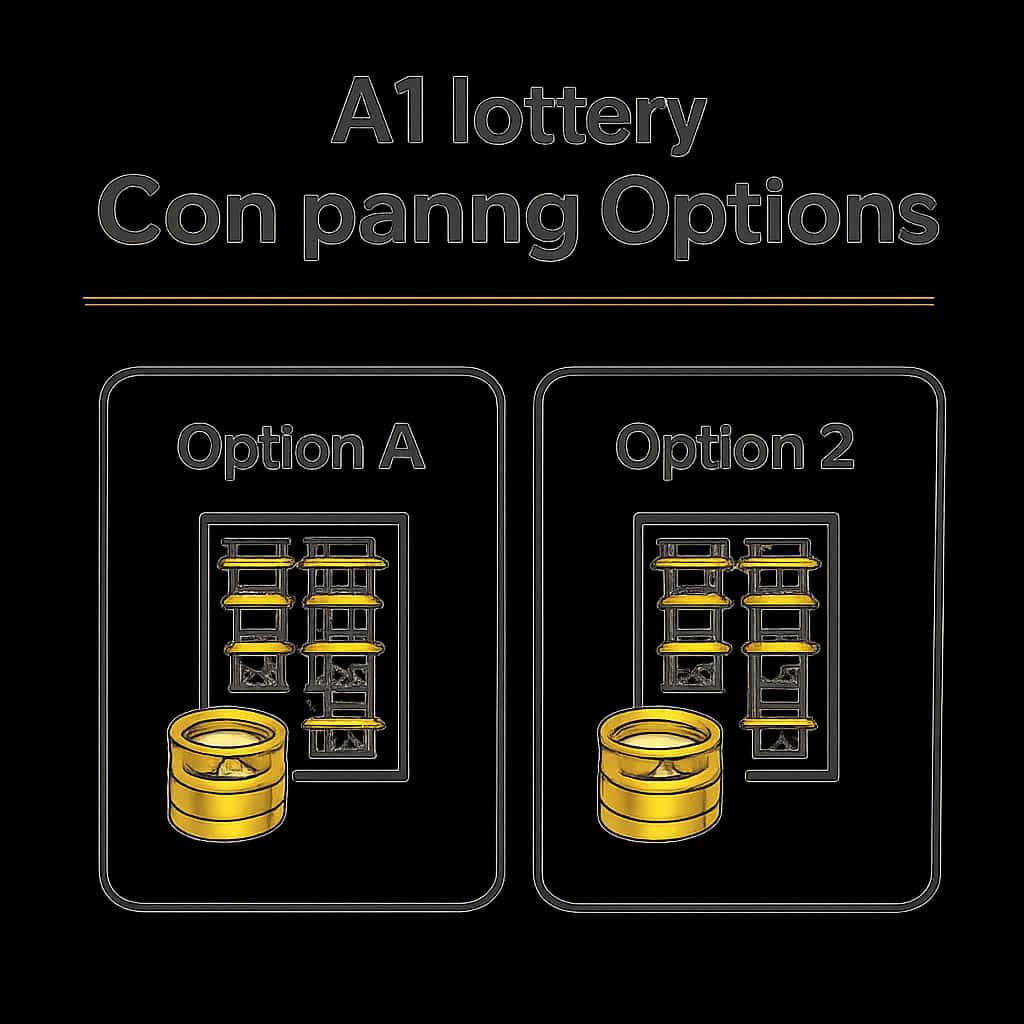 Illustration explaining key features of Comparing A1 lottery Options.