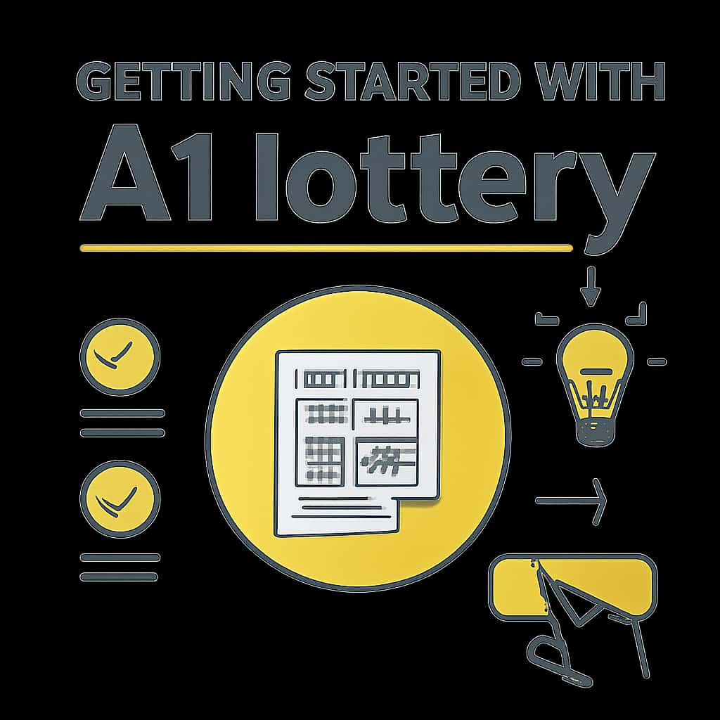 Diagram detailing the steps to start with A1 lottery.
