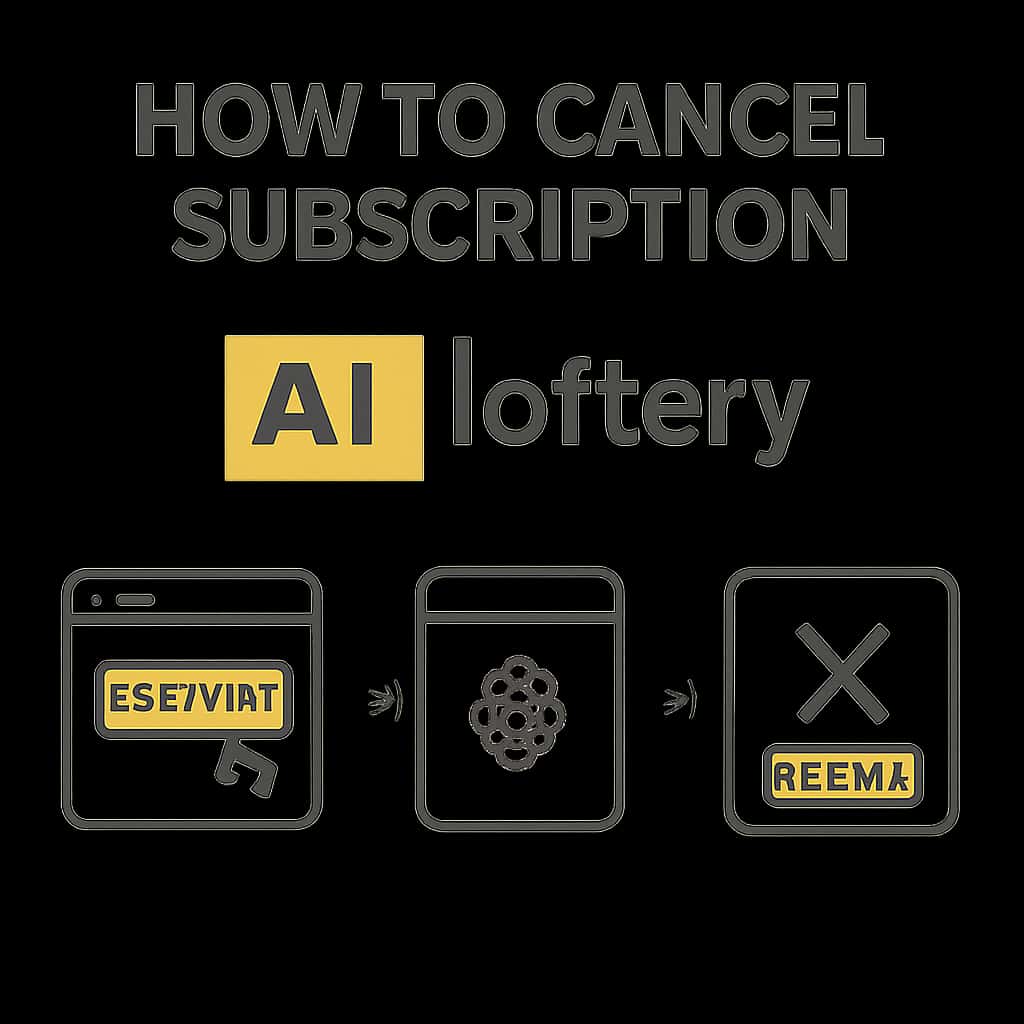 Illustration about the cancellation process of A1 lottery subscription.