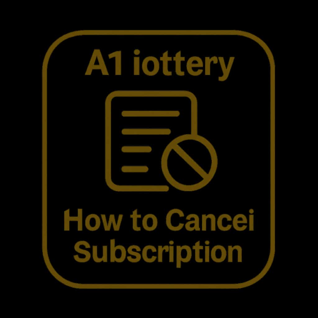 Icon representing cancellation of A1 lottery subscription.
