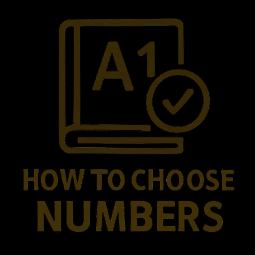 Minimal icon representing A1 lottery number selection.