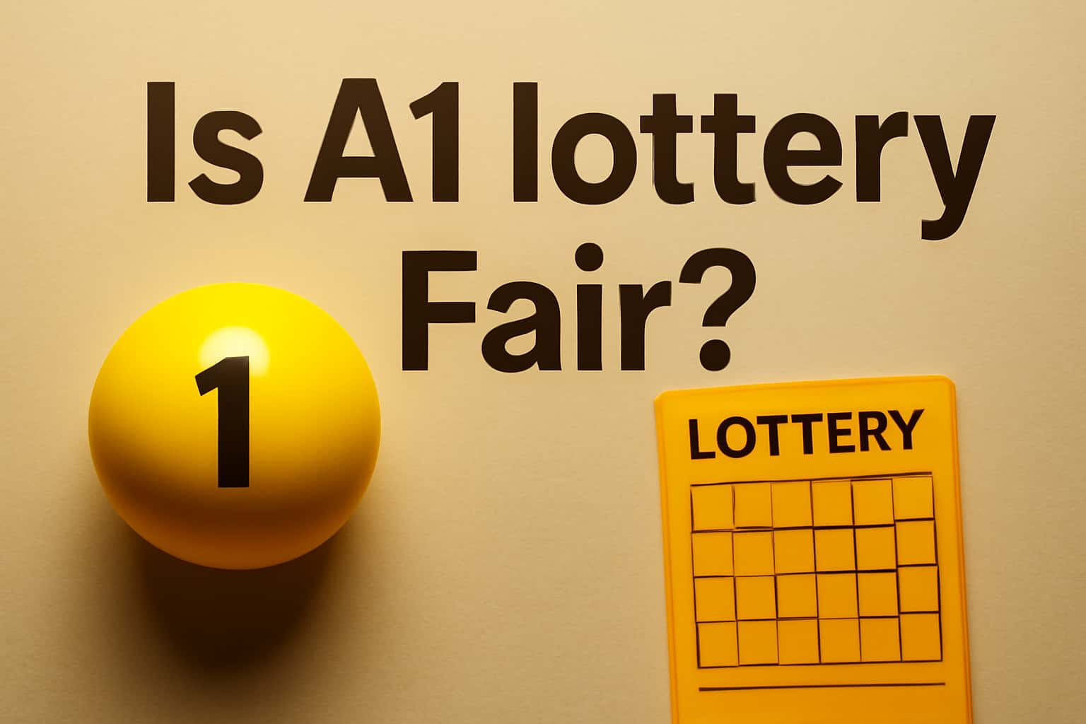 An informative representation of the A1 lottery's fairness.