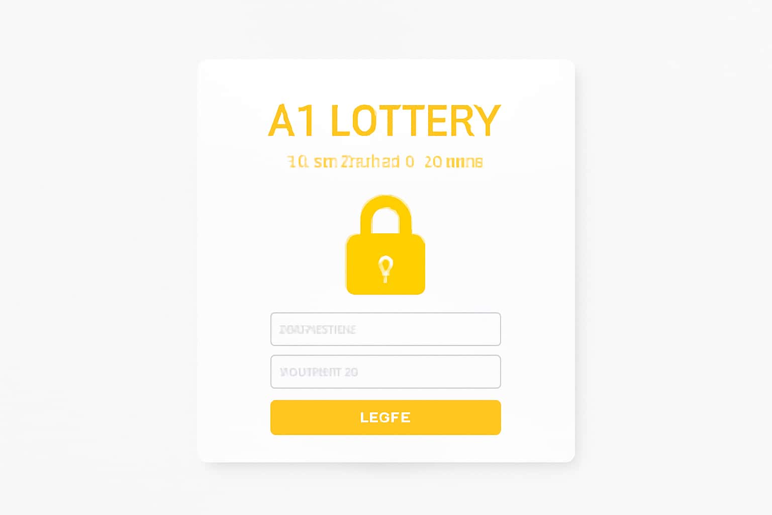 A1 lottery Login - Secure Access Interface