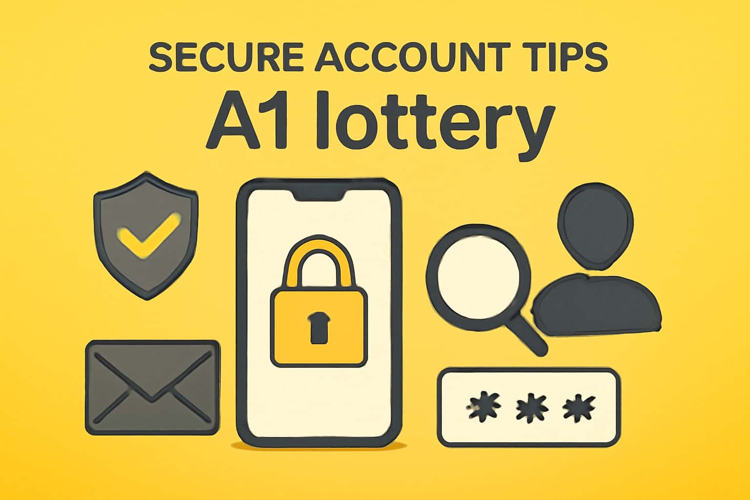 Informational scene about securing your A1 lottery account.