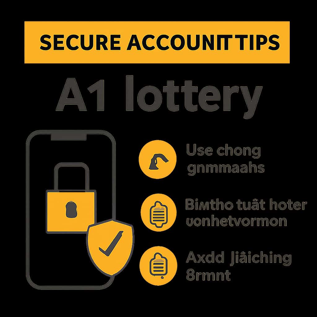 Illustration explaining tips for securing an A1 lottery account.