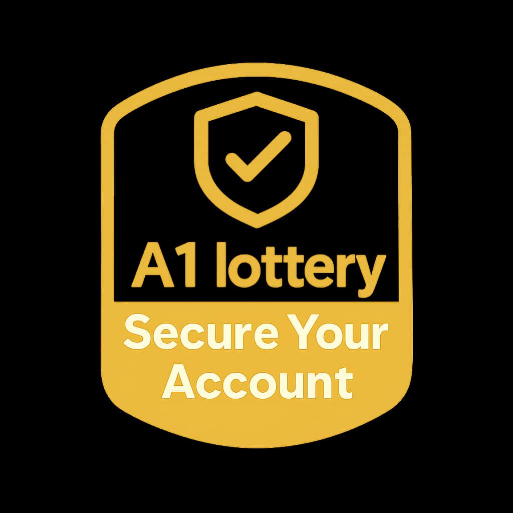 An icon representing security measures for the A1 lottery account.