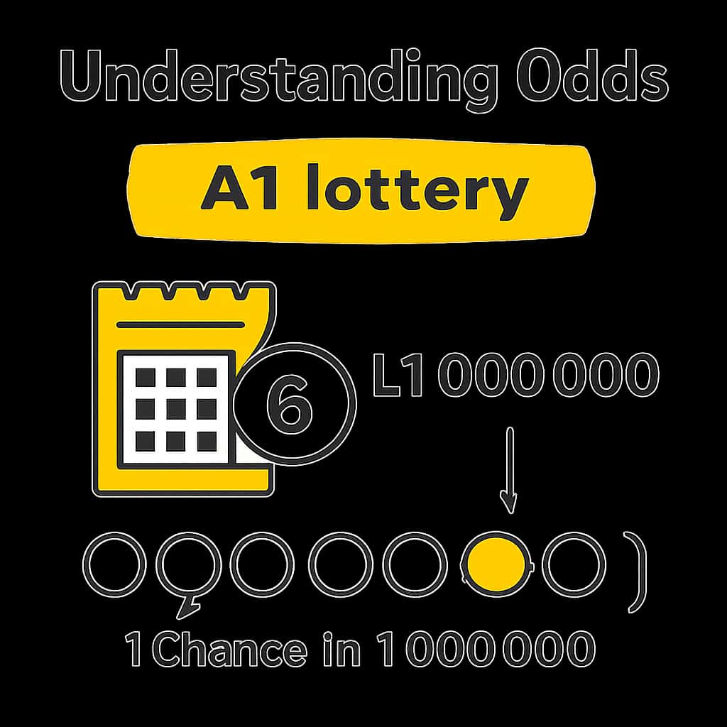 An educational diagram explaining A1 lottery odds.